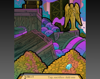 Treasure - Custom Token for Magic the Gathering Artifact Capenna