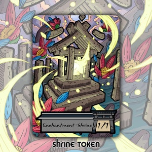Shrine Token - Custom Altered MTG Magic the Gathering Fantasy Board Game Card Gaming Set Collectible Kamigawa Neon DnD Go-Shintai