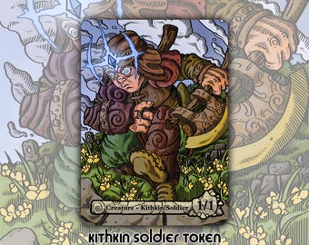 Kithkin Soldier - Custom Token for Magic the Gathering Lorwyn White 1/1