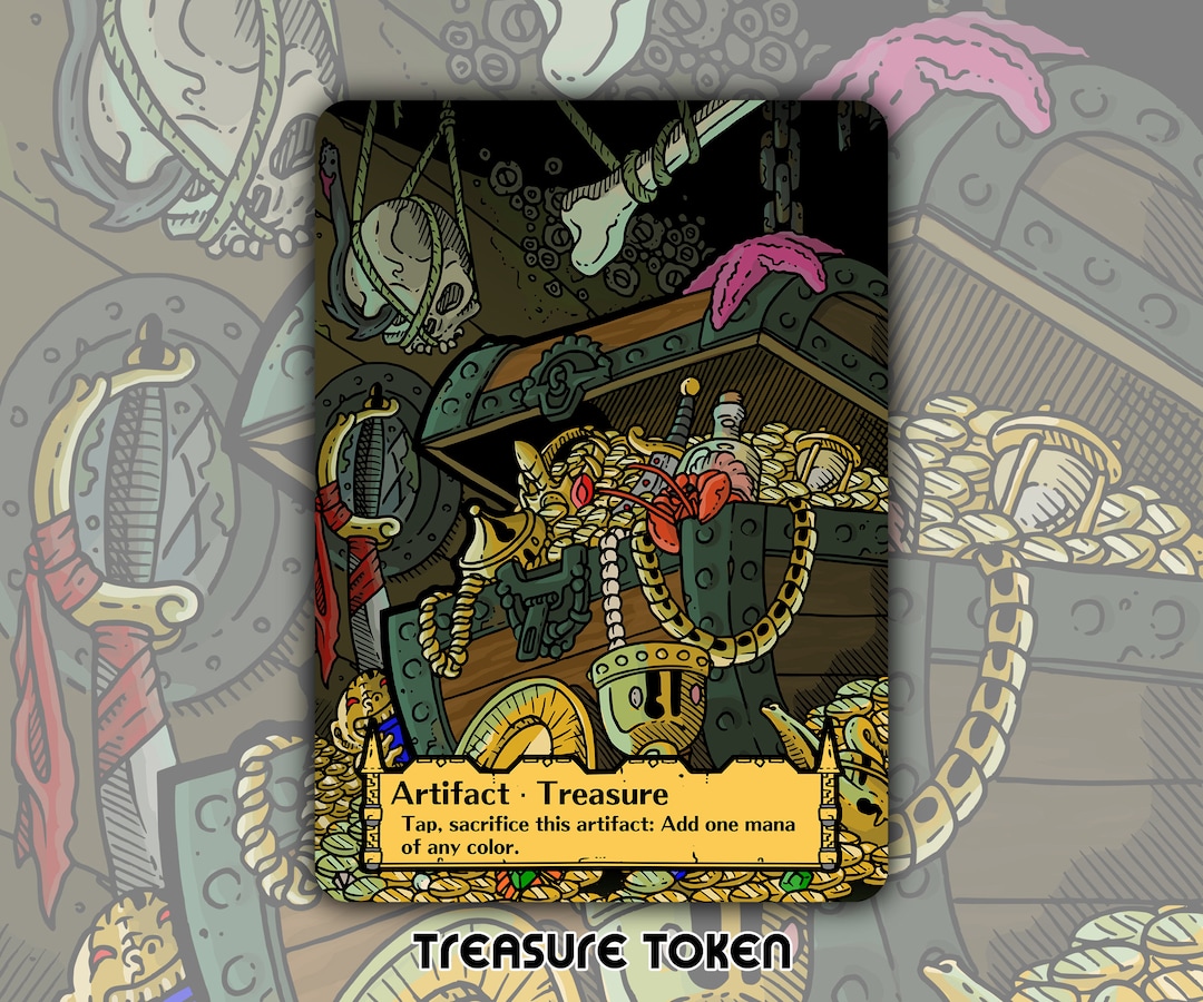Treasure Custom Treasure - Custom Token for Magic the Gathering Artifact Ixalan - Etsy