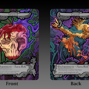 Wicked / Cursed Role Token - Custom MTG Magic Gathering Fantasy Board Game Card Gaming Set Collectible Altered Commander EDH WOE Eldraine