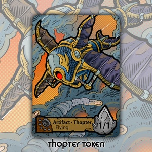 Ficha de tóptero: juego de mesa de fantasía MTG Magic the Gathering personalizado y modificado, juego de cartas coleccionable, artefacto de Urza de Brothers War