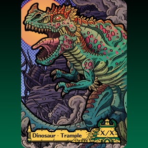 Dinosaur - Custom Token for Magic the Gathering Ghalta Malvern - Etsy