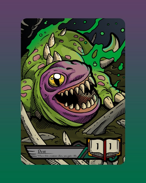 Pest Token Custom MTG Magic the Gathering Fantasy Board Game Etsy