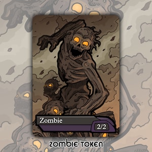 Zombie Token - MTG Magic alterado personalizado the Gathering Fantasy Juego de mesa Juego de cartas Coleccionable MH2 Modern Horizons Magus Bridge