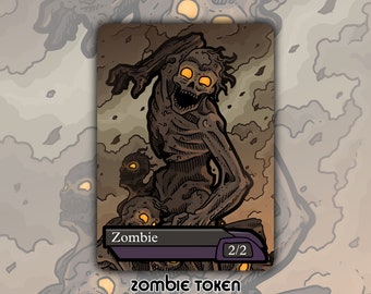 Zombie Token - Custom Altered MTG Magic the Gathering Fantasy Board Game Card Gaming Set Collectible MH2 Modern Horizons Magus Bridge