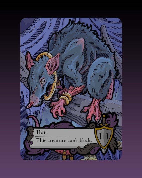 Rat Token - Custom Token for Magic the Gathering Black 1/1 Skitter - Etsy  Hong Kong