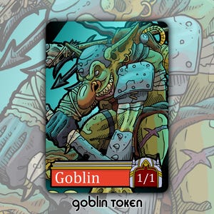 Ficha de duende: juego de cartas de mesa de fantasía MTG Magic the Gathering modificado y personalizado, coleccionable Krenko