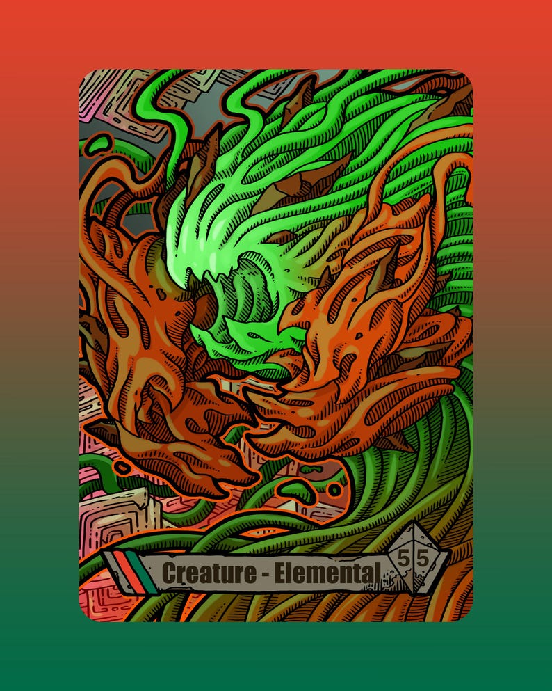 Elemental - Custom Token for Magic the Gathering Omnath - Etsy