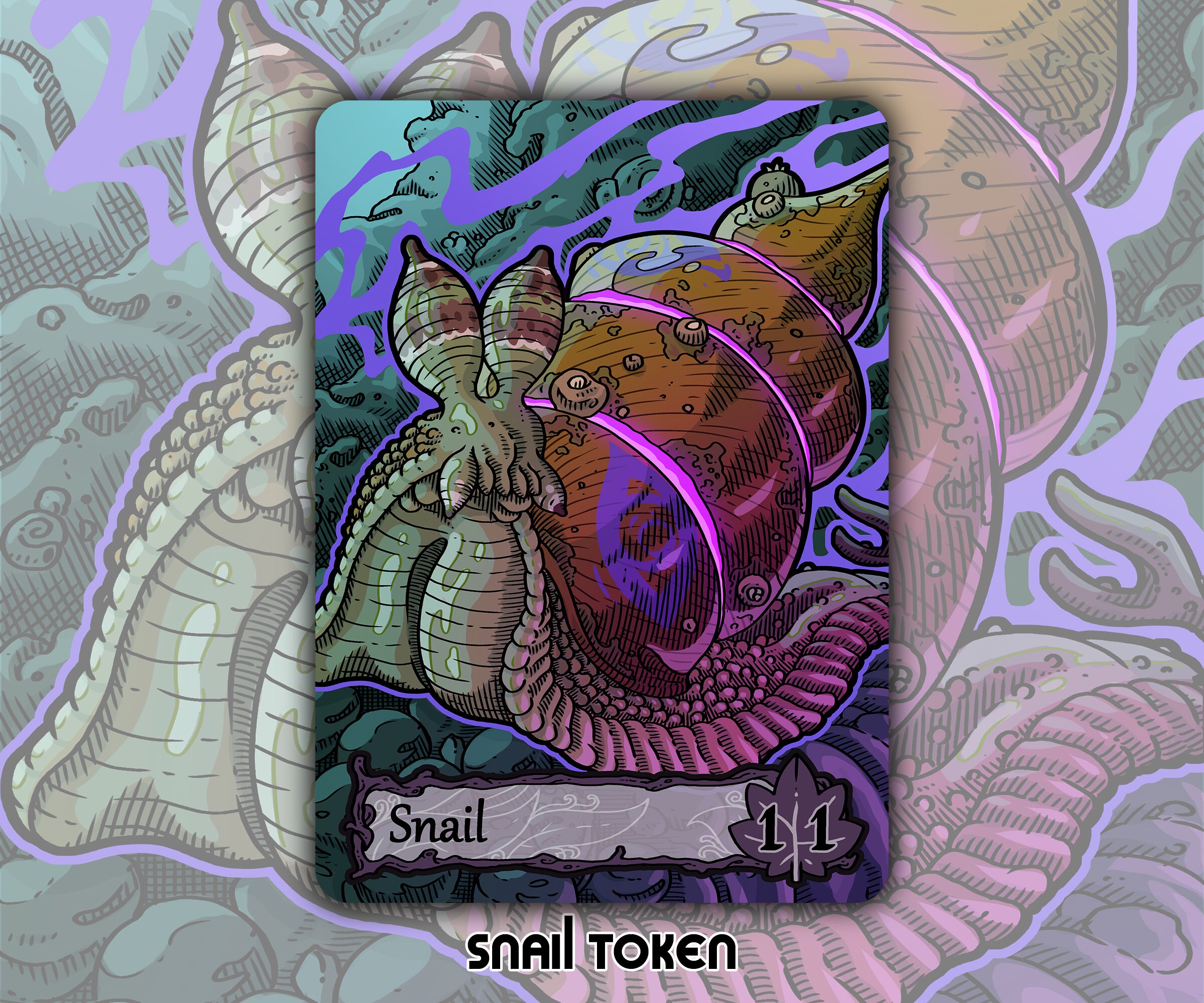 Snail - Custom Token for Magic the Gathering Black 1/1 Wick - Etsy Snail - Custom Token for Magic the Gathering Black 1/1 Wick - Etsy