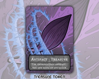 Treasure - Custom Token for Magic the Gathering Artifact Petal
