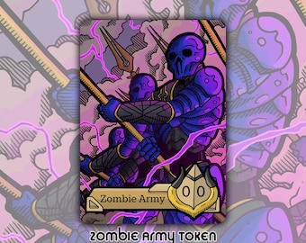 Zombie Army Token - Custom Altered MTG Magic the Gathering Fantasy Board Game Card Gaming Set Collectible MH2 Modern Horizons Bolas Amonkhet