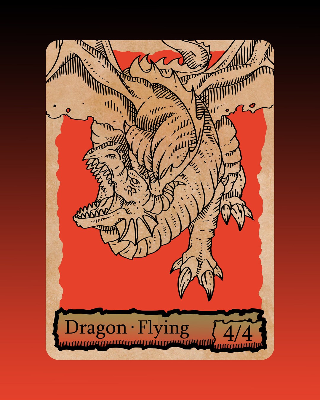 CLEARANCE Dragon Token Showcase Custom MTG Magic the Etsy