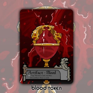 LIQUIDACIÓN Ficha de sangre - Personalizada MTG Magic the Gathering Innistrad Fantasía Juego de mesa Juegos de cartas Coleccionable DnD Commander Horror Gótico Oscuro