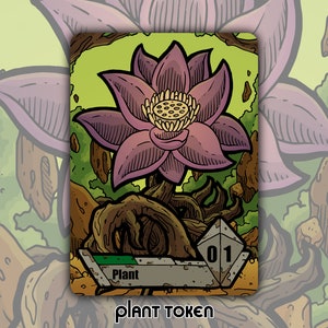 Ficha de planta - Cartas de juego de mesa de fantasía MTG Magic the Gathering personalizadas y alteradas, coleccionables, Zendikar Rising Party, DnD Avenger Phylath