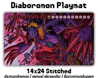 インペリアルドラモン プレイマット - 14x24 デジモンカードゲーム DCG
