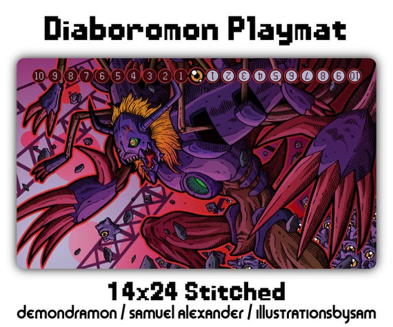 ディアボロモン プレイマット - 14x24 デジモンカードゲーム DCG
