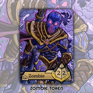 Zombie Token - Custom Altered MTG Magic the Gathering Fantasy Board Game Card Gaming Set Collectible Warrior Amonkhet Liliana Foundations