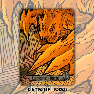 Elemental Token - Custom Altered MTG Magic the Gathering Fantasy Board Game Card Gaming Set Collectible Ikoria Commander Zendikar Chandra