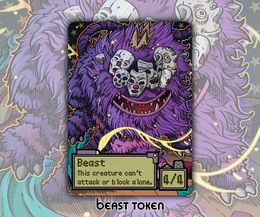 Beast Token - Custom Altered MTG Magic the Gathering Fantasy Board Game ...