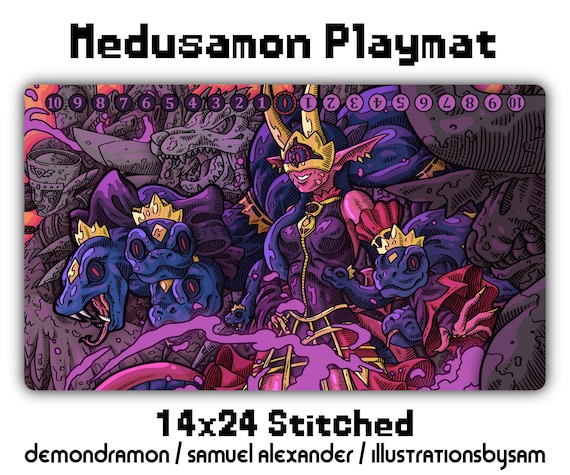 メデューサモン プレイマット - 14x24 デジモンカードゲーム DCG