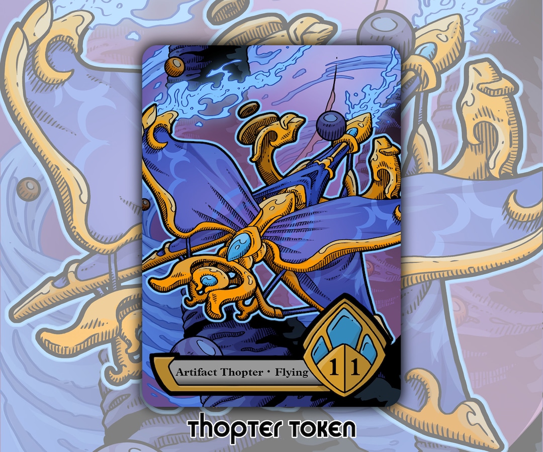 Thopte Rtoken Thopter - Custom Token for Magic the Gathering Breya Alara - Etsy