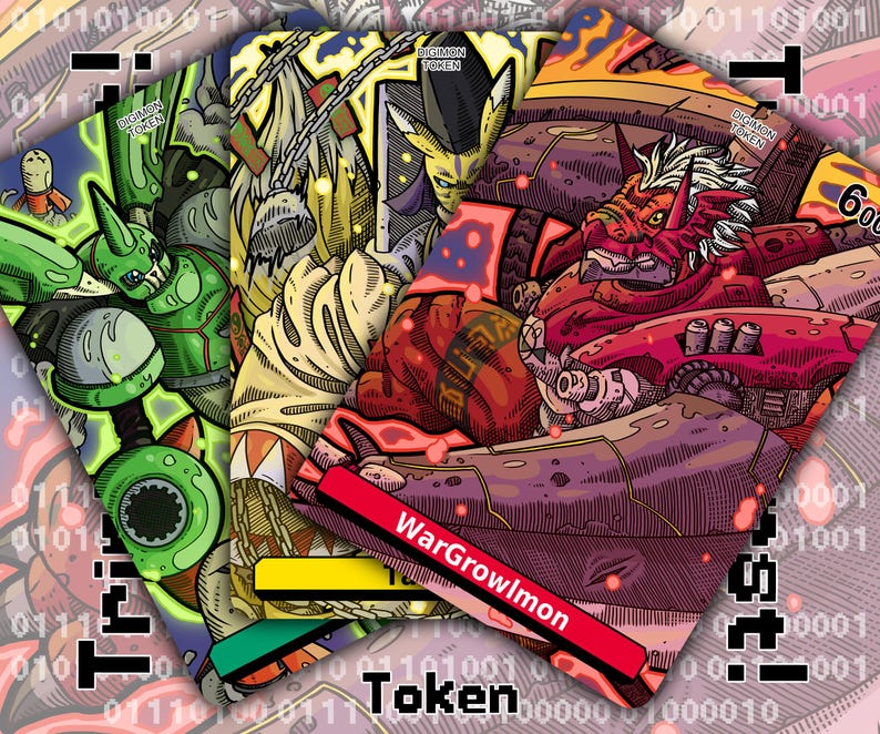 CLEARANCE Trinity Burst Tokens - Digimon Card Game Red Yellow Green ...