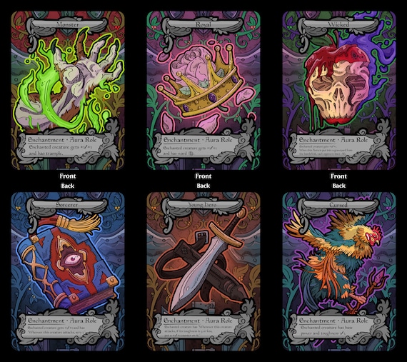 mtg role token cards Wicked Role // Cursed Role Token [Wilds of Eldraine Tokens] – TokenMTG main image 0