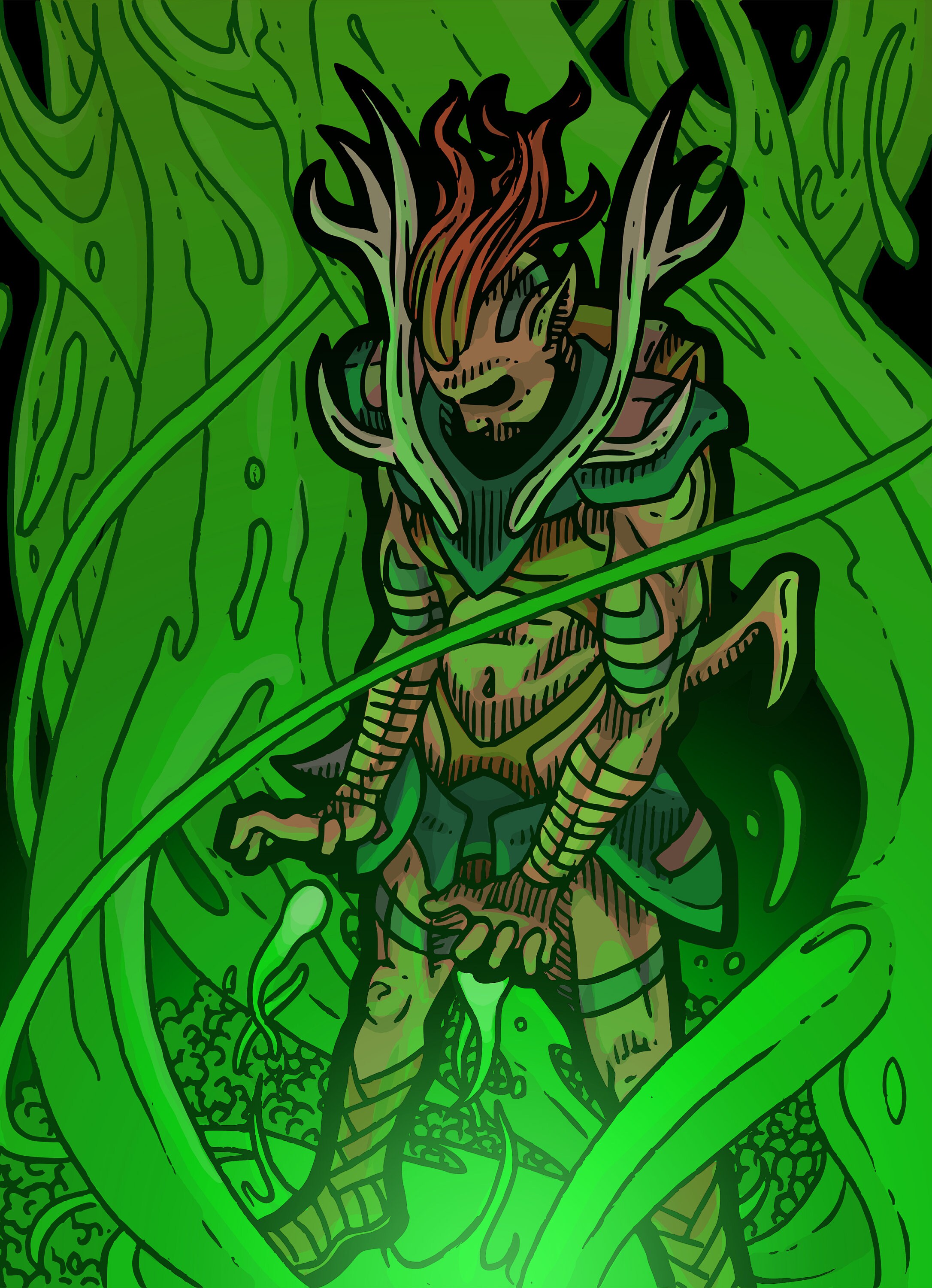 Elf Druid Token Custom MTG Magic the Gathering Fantasy Board - Etsy ...