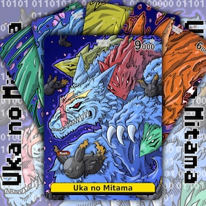 Set de jetons Sakuyamon X - Uka no Mitama Pipe Fox - Jeu de cartes Digimon Yellow Taomon Kyubimon Renamon Blocker Rush - 2,5 chaînes Xros