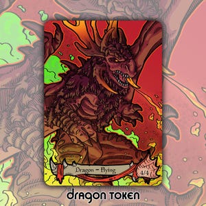 Dragon Token - Custom Altered MTG Magic the Gathering Fantasy Board Game Card Gaming Set Collectible Tarkir Dragonstorm Temur Sarkhan