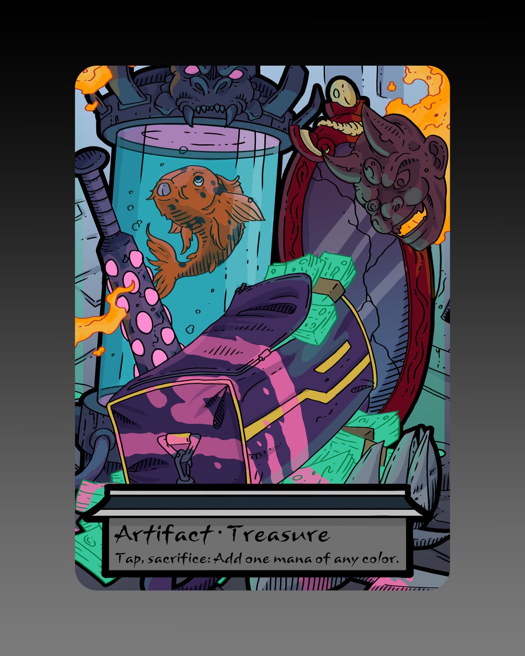 Treasure Token Custom Altered MTG Magic the Gathering Fantasy Board