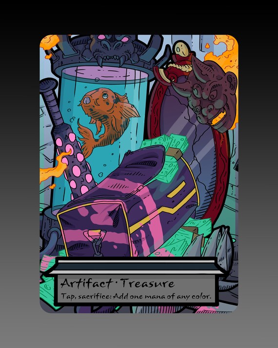 Treasure Token - Custom Altered MTG Magic the Gathering