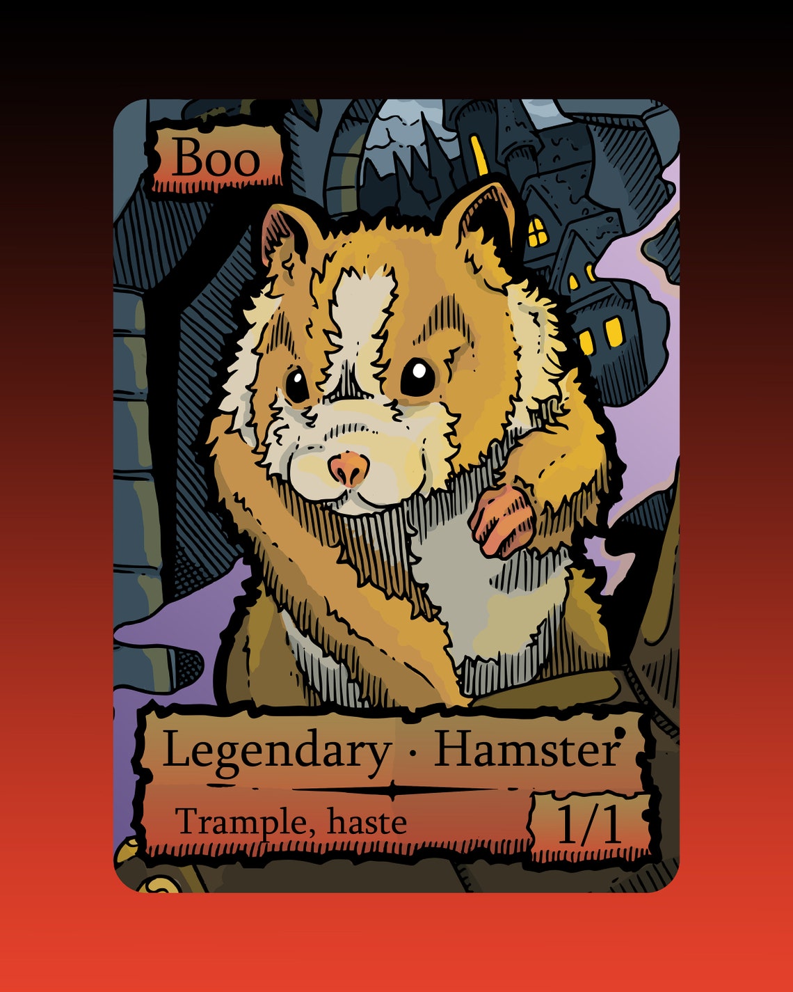 Boo Token Custom MTG Magic the Gathering Adventures Etsy