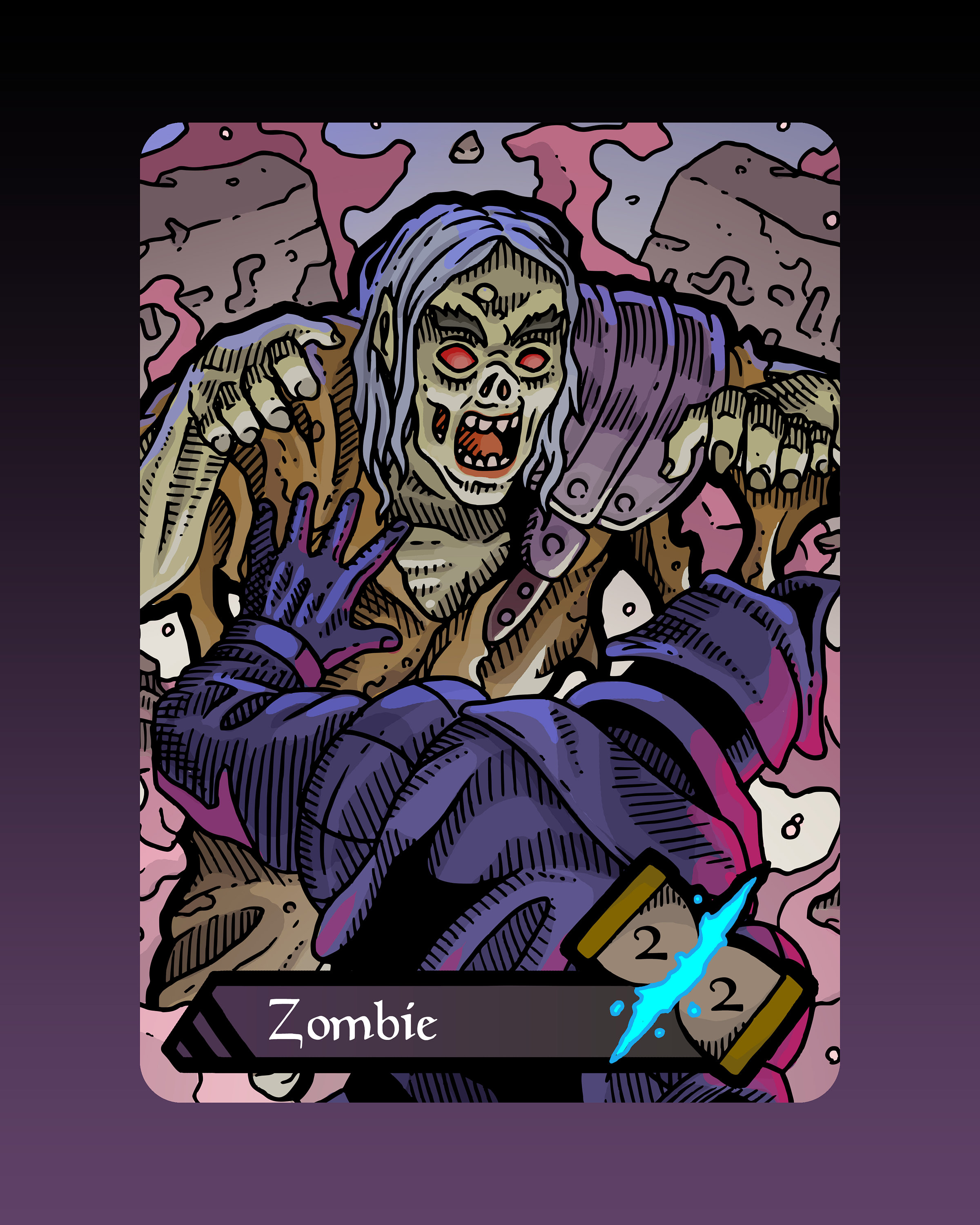CLEARANCE Zombie Token - Custom MTG Magic the Gathering Fantasy Board Game Card Gaming Set Altered Commander EDH Time Spiral Bridge Below