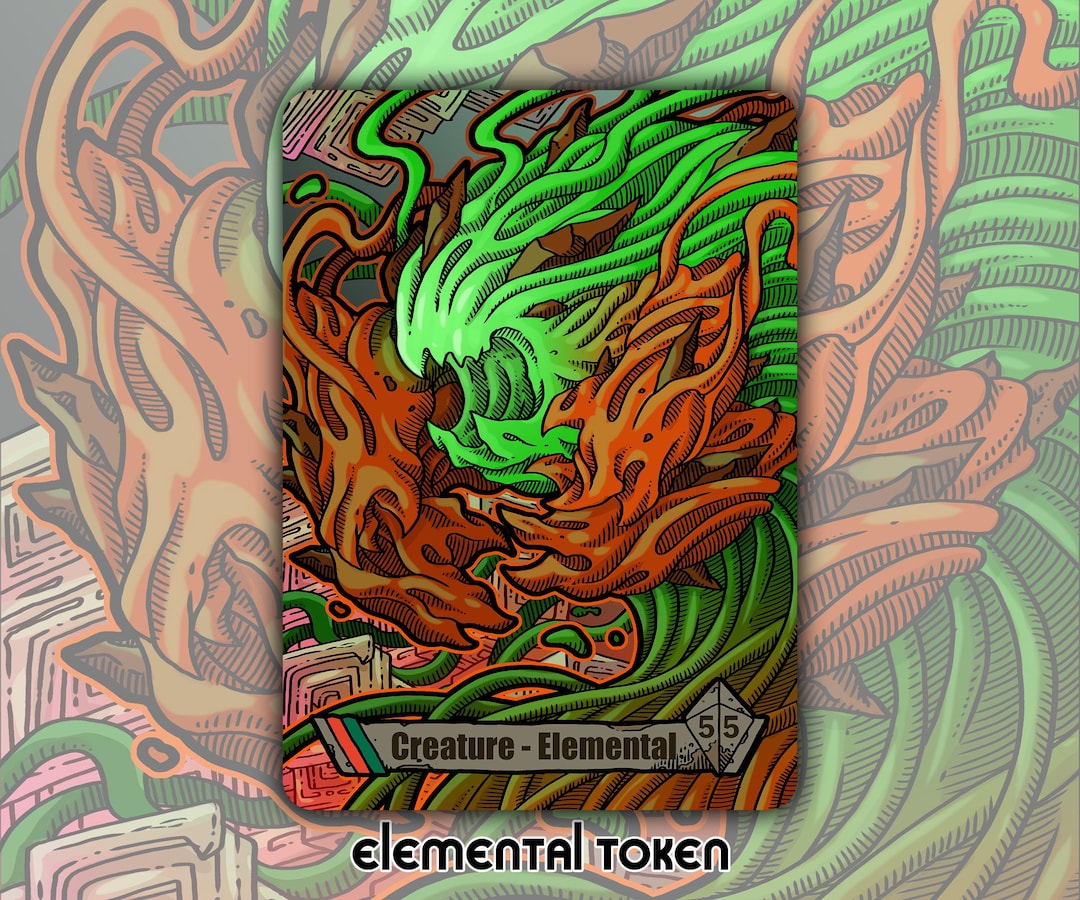Elemental - Custom Token for Magic the Gathering Omnath - Etsy
