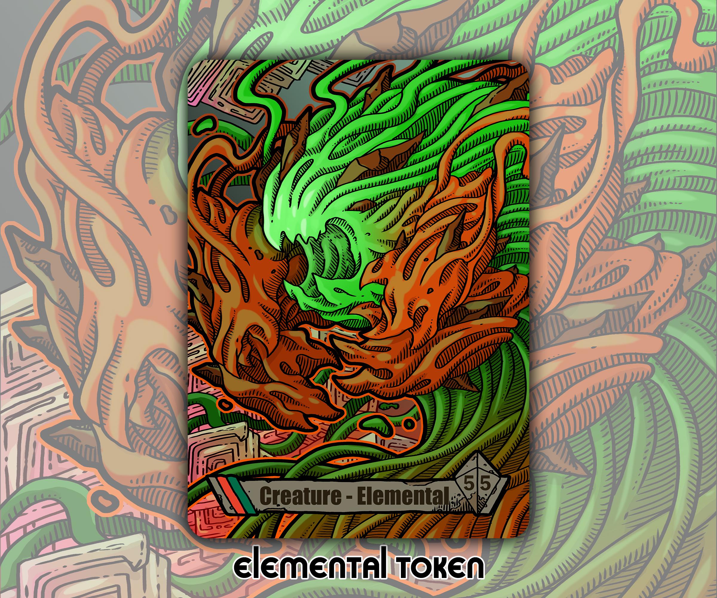 Elemental - Custom Token for Magic the Gathering Omnath - Etsy