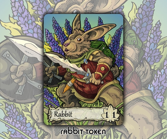 Rabbit - Custom Token for Magic the Gathering White 1/1