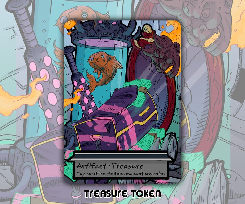 Treasure Token - Custom Token for Magic the Gathering Kamigawa - Etsy