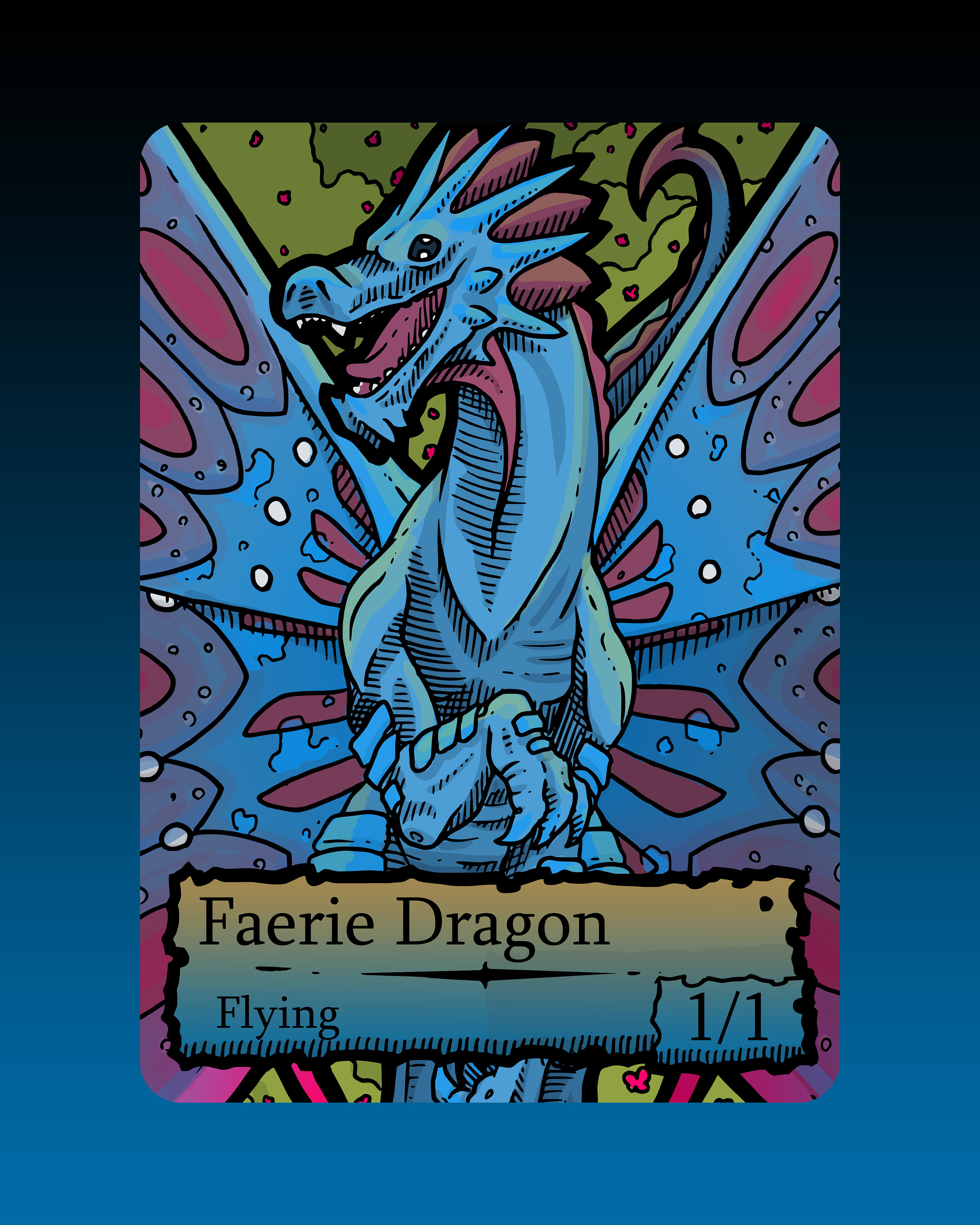 Faerie Dragon Token Custom MTG Magic the Gathering Adventures Forgotten  Realms Fantasy Board Game Card Gaming Collectible Dnd - Etsy