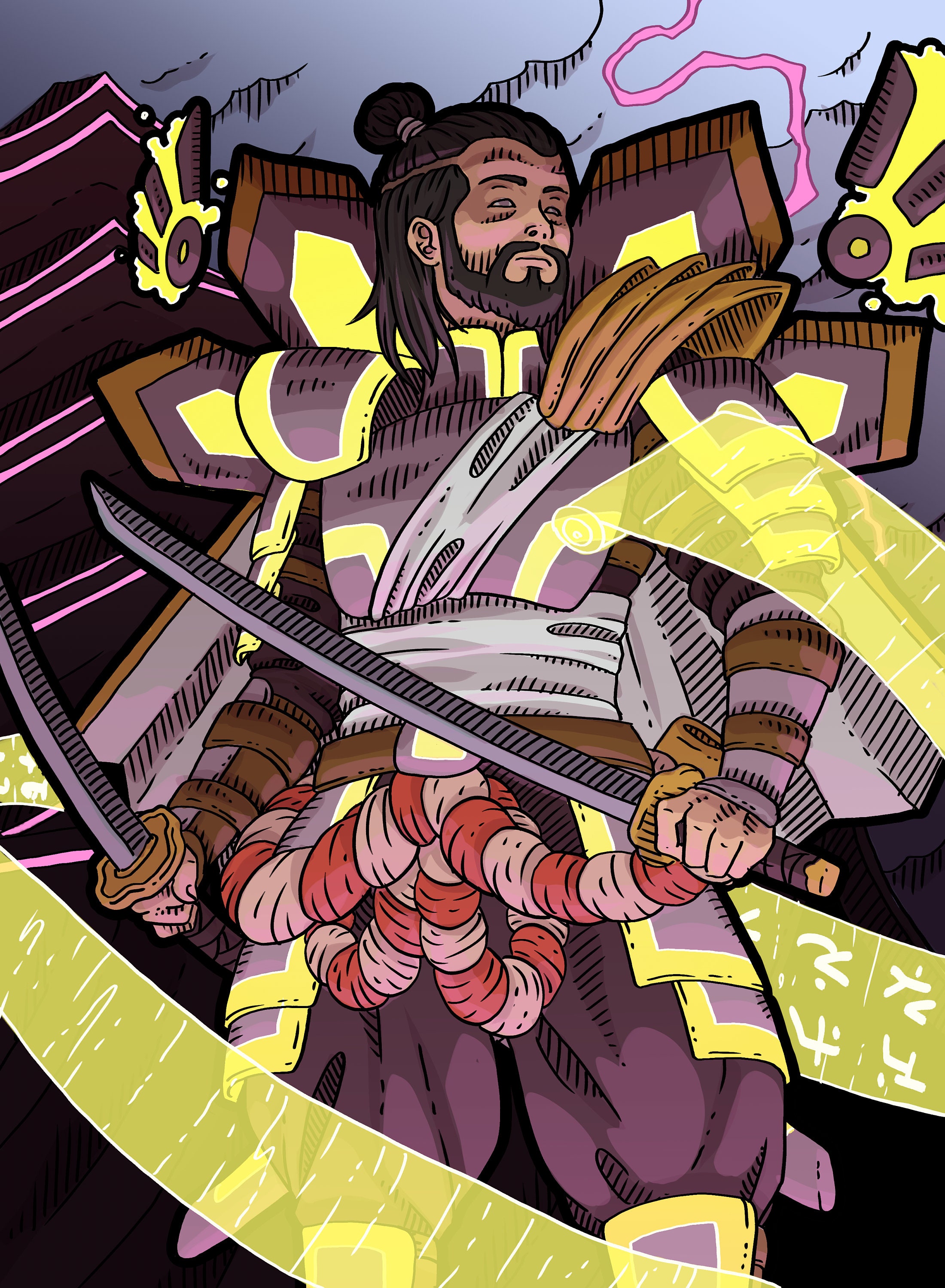 サムライトークン 神を討つ! Double Strike/Vigilance Samurai Token MTG (double Strike or Vigilance) - Etsy