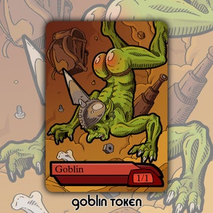 Ficha de duende - Juego de cartas de juego de mesa de fantasía MTG Magic the Gathering personalizado y alterado, coleccionable Krenko