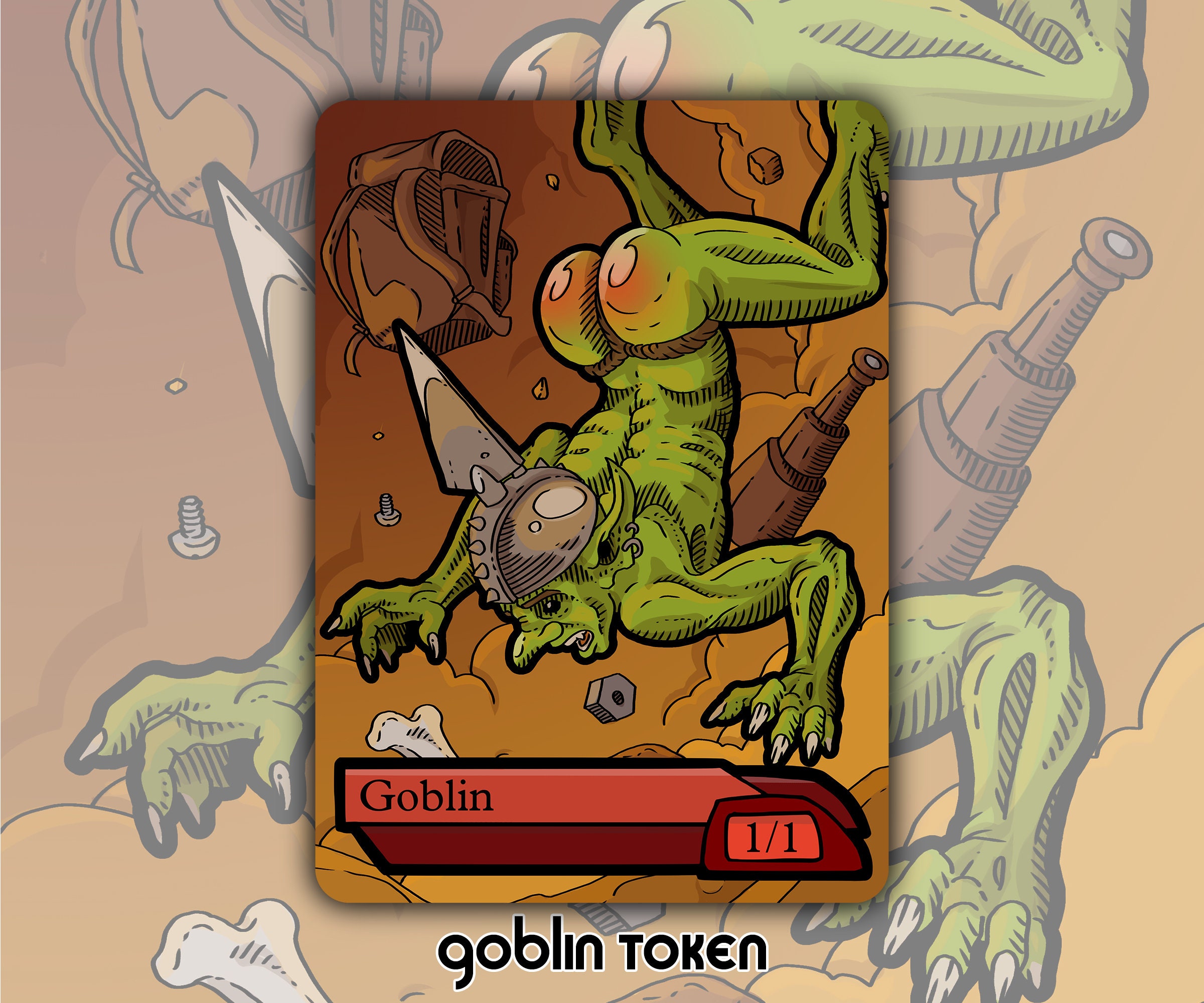 Goblin Token - Custom Altered MTG Magic the Gathering Fantasy Board Game Card Gaming Set Collectible Krenko