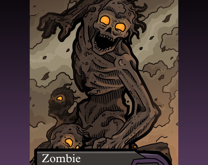 Zombie Token Custom Altered MTG Magic the Gathering Fantasy - Etsy