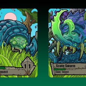 Scute Swarm & Insect Tokens - Copia personalizzata MTG Magic the Gathering Fantasy Board Game Card Gaming Collezionabile Commander Zendikar Rising ZNR
