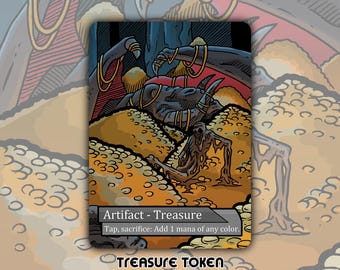 Treasure - Custom Token for Magic the Gathering Artifact Gadrak