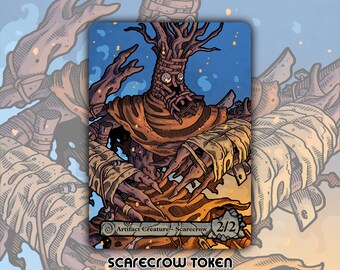 Scarecrow - Custom Token for Magic the Gathering 2/2 Artifact Lorwyn