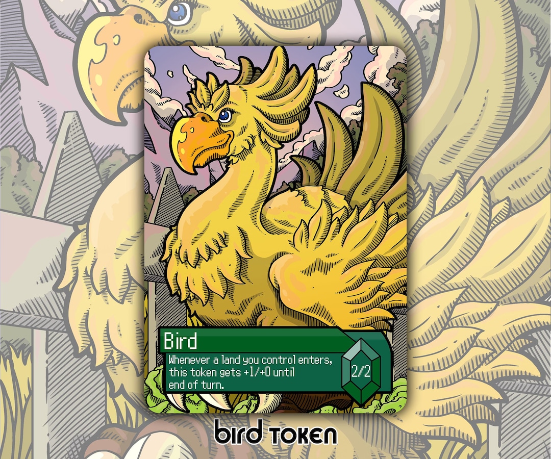 Bird - Custom Token for Magic the Gathering Final Green 2/2 - Etsy