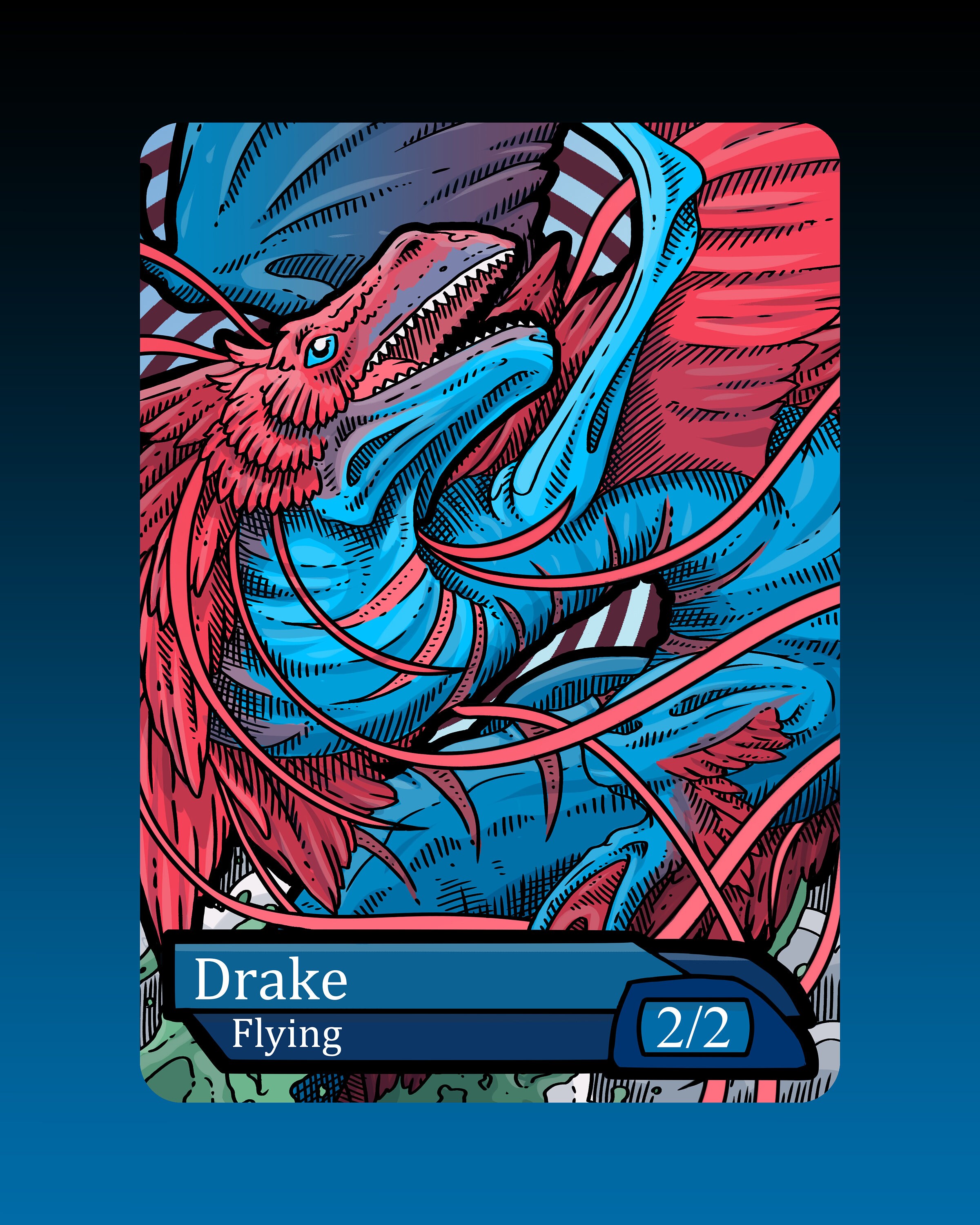CLEARANCE Drake - Custom Token for Magic the Gathering Talrand - Etsy