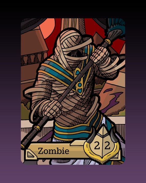 Zombie Token Custom MTG Magic the Gathering Fantasy Board | Etsy